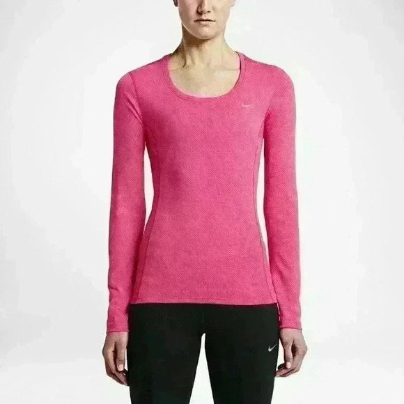Nike Dri-FIT Contour Women's Long Sleeve Running Training Gym Top - Size Medium - Picture 5 of 5